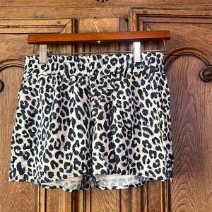 Lavender Brown Leopard Print Shorts